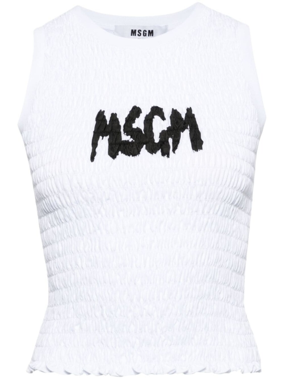 

MSGM топ с логотипом, белый