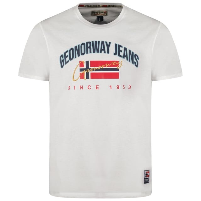 

Футболка Jhagen с короткими рукавами Geographical Norway, белый
