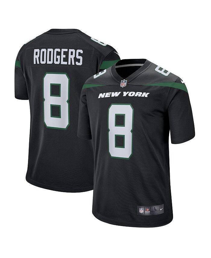 

Мужская черная игровая майка Aaron Rodgers New York Jets Nike, черный