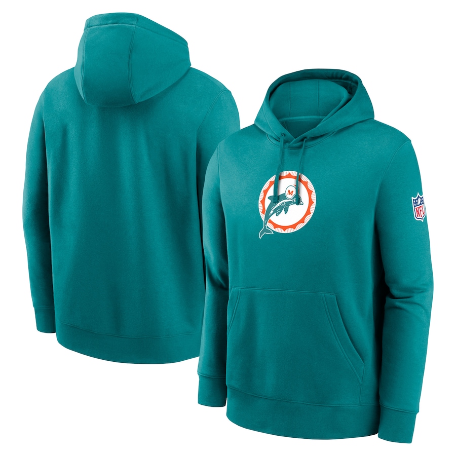 

Пуловер с капюшоном Nike Miami Dolphins, аква