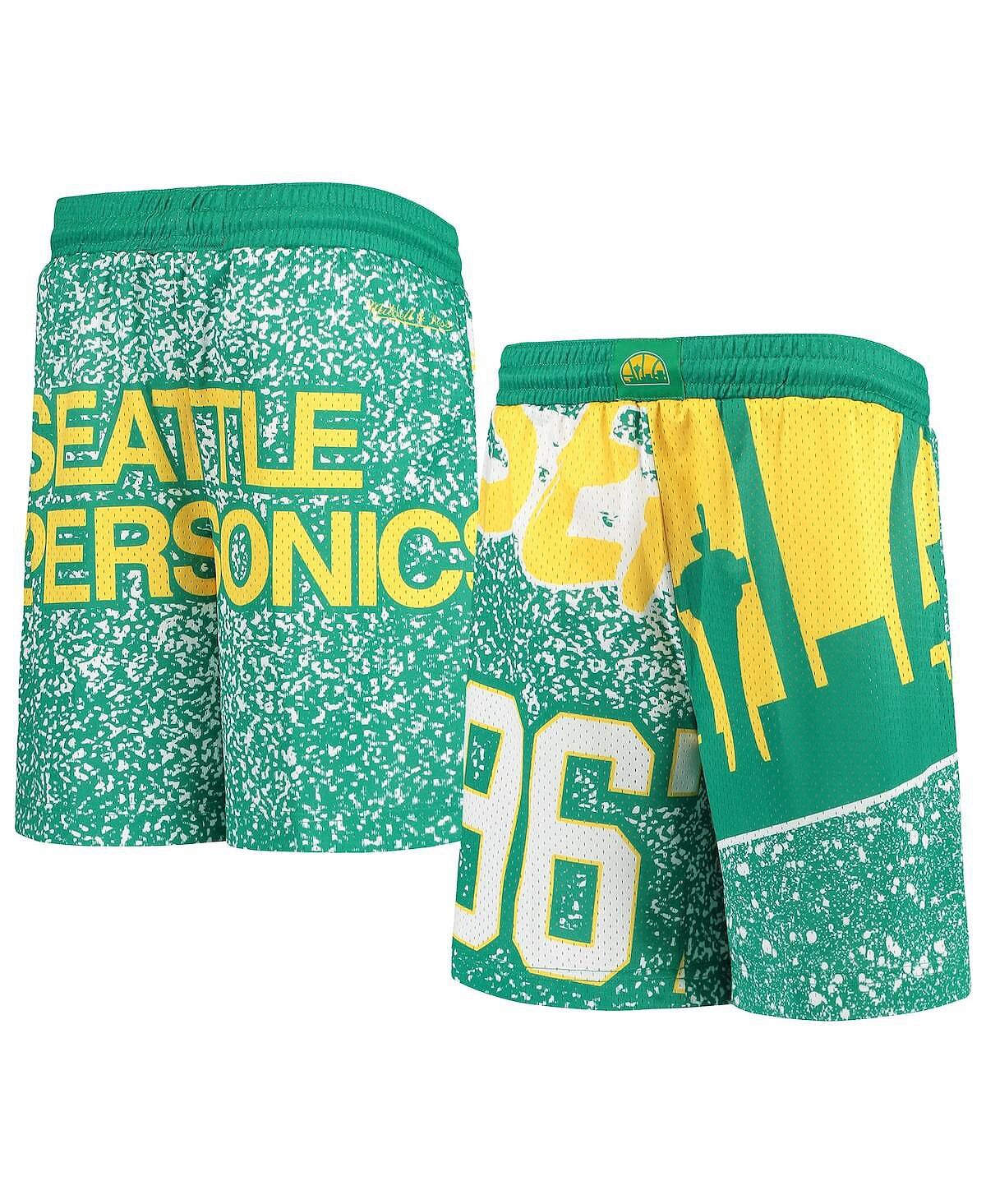 

Зеленые шорты Big Boys Seattle SuperSonics Hardwood Classics Jumbotron Mitchell & Ness