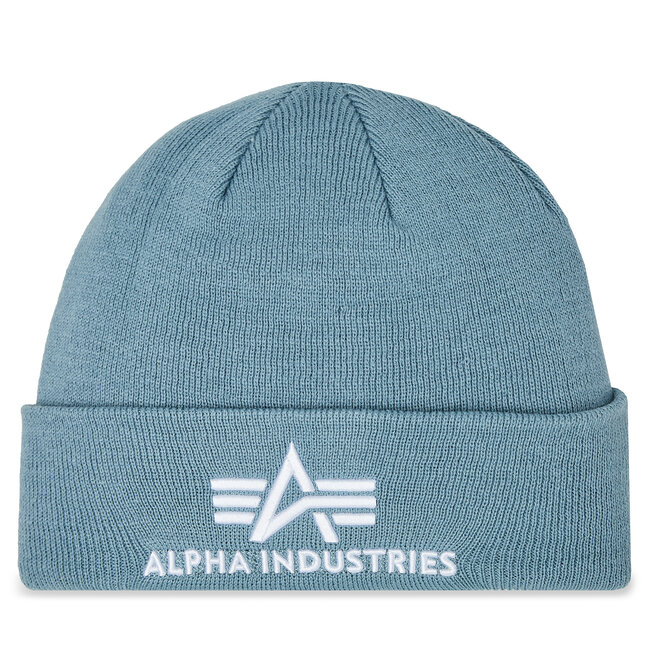 Шапка Alpha Industries Beanie, синий шапка label beanie unisex alpha industries винтажный серый