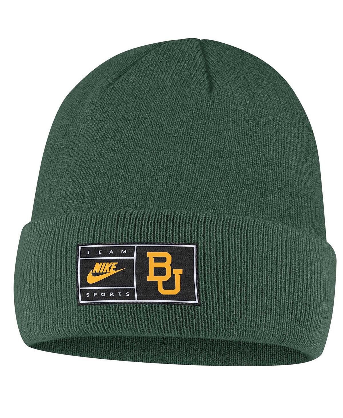 

Мужская зеленая вязаная шапка с манжетами Baylor Bears Nike