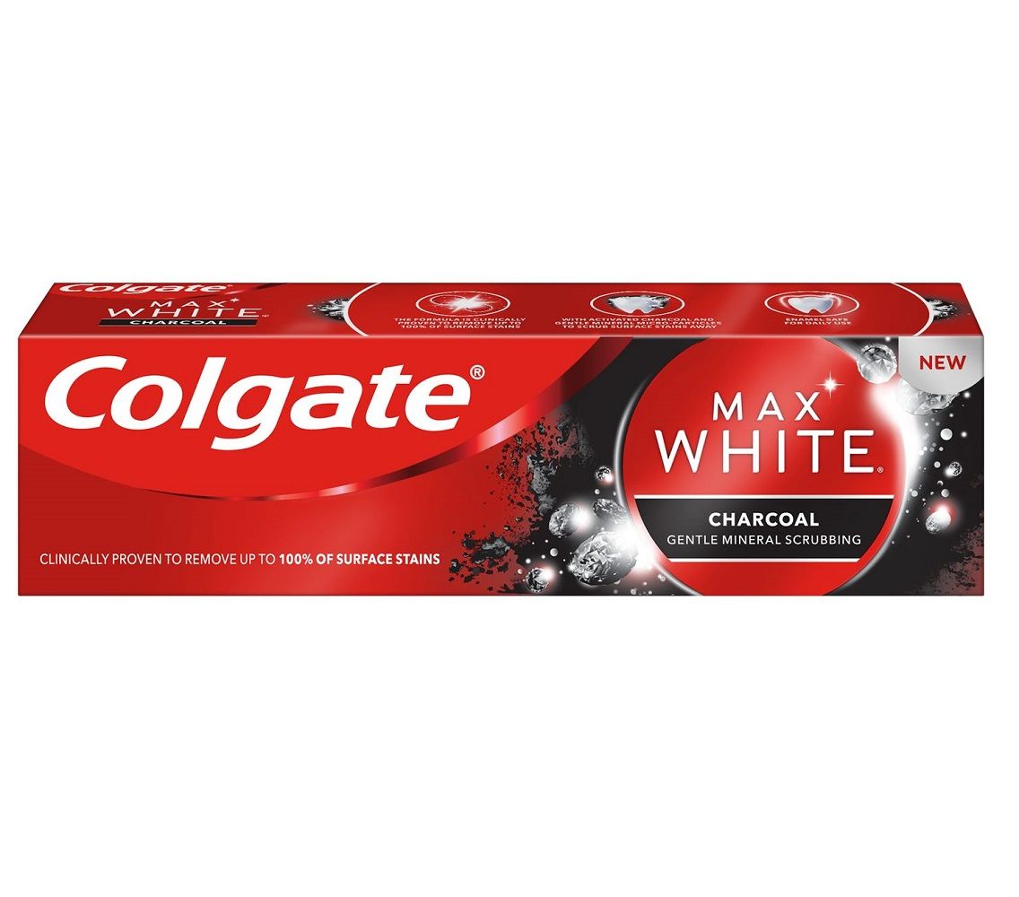 Colgate Max White Charcoal Зубная паста, 75 ml зубная паста dentífrico max white crystals colgate 75 ml