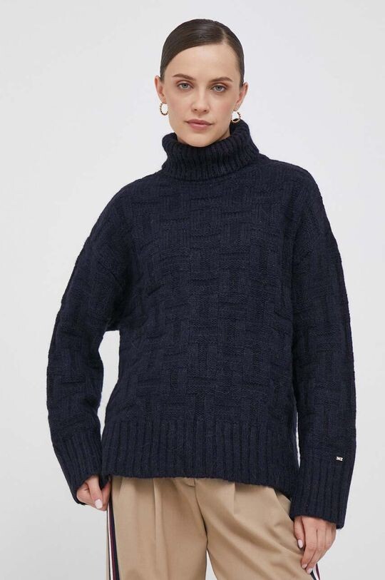 

Свитер из смесовой шерсти Tommy Hilfiger, темно-синий