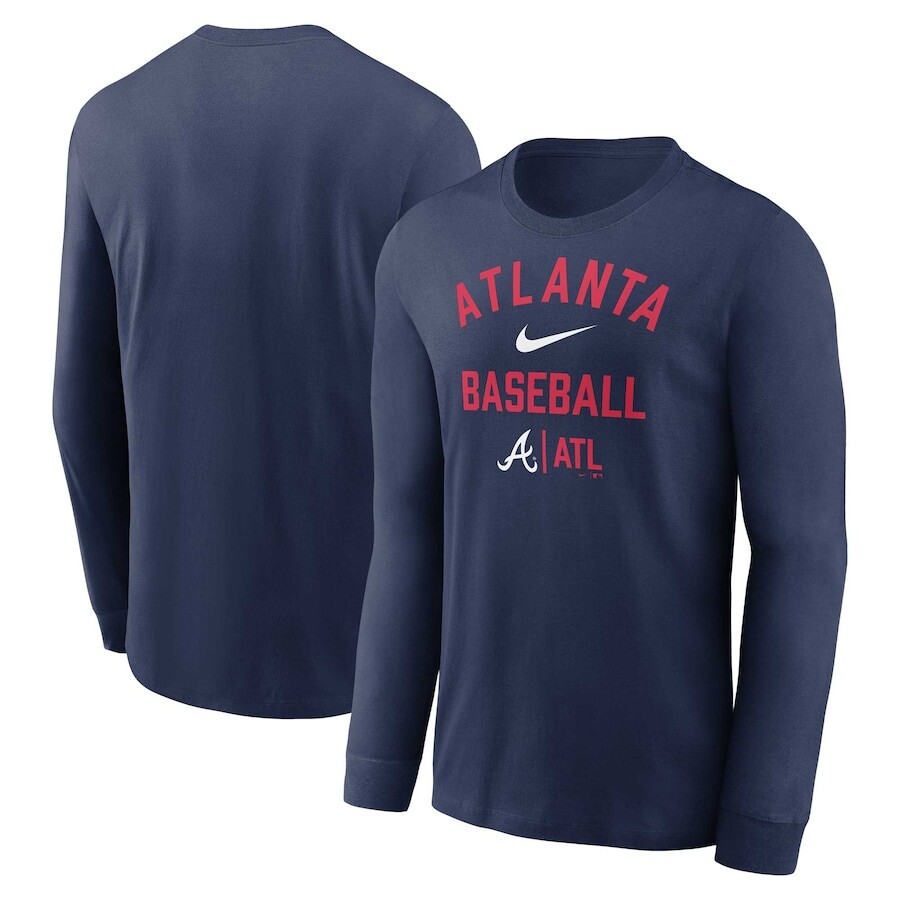 

Футболка с длинным рукавом Nike Atlanta Braves, нави