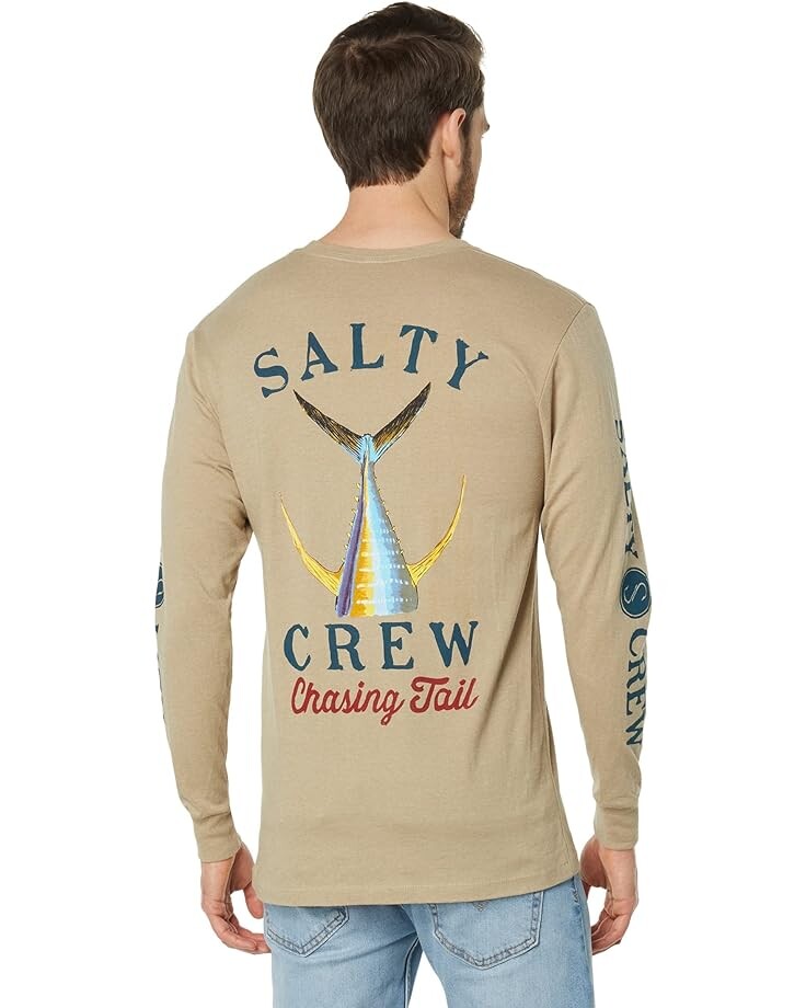 

Футболка с длинным рукавом Salty Crew Tailed Long Sleeve Tee, цвет Khaki Heather