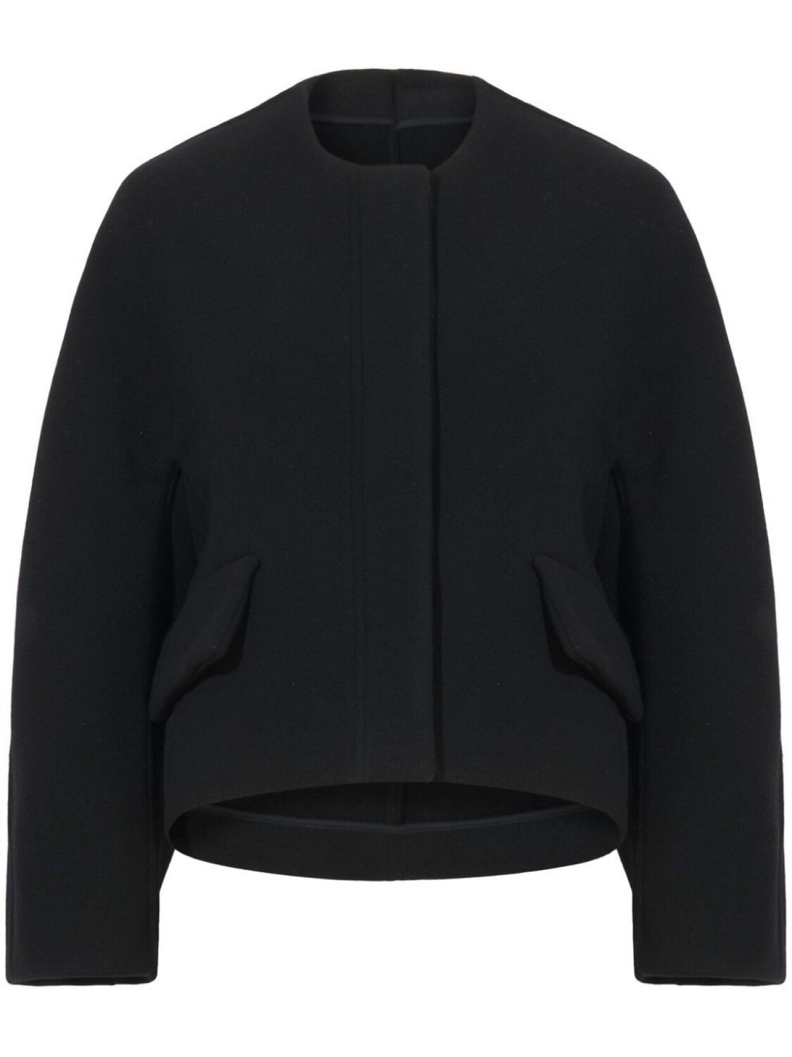 

Proenza Schouler Melton wool boxy jacket, черный