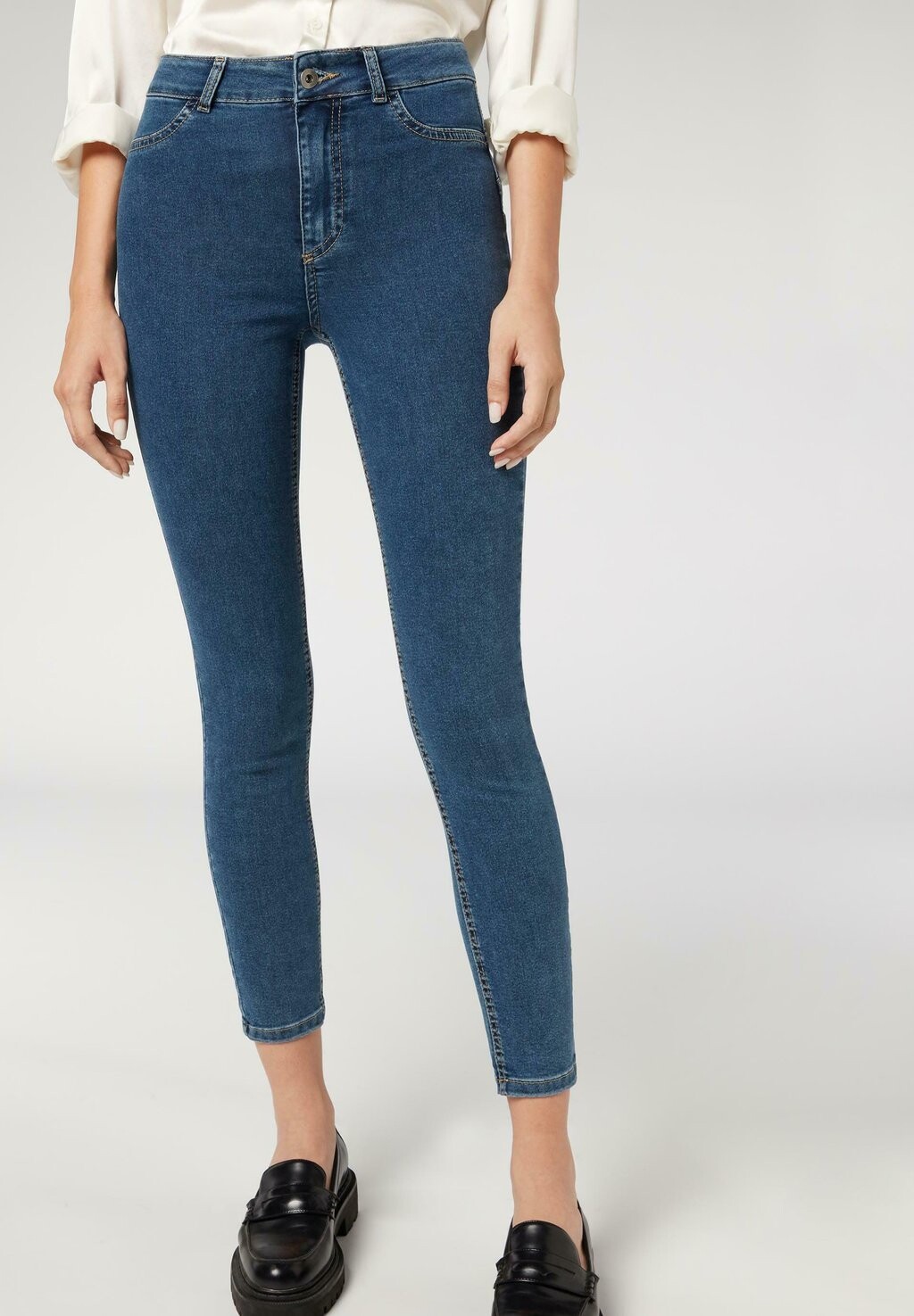 

Джинсы скинни Calzedonia, светло-синий