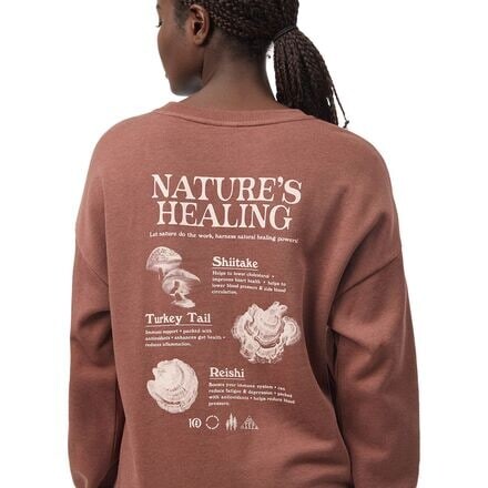 

Большой свитер с круглым вырезом Nature's Healing — женский Tentree, цвет Mesa Red