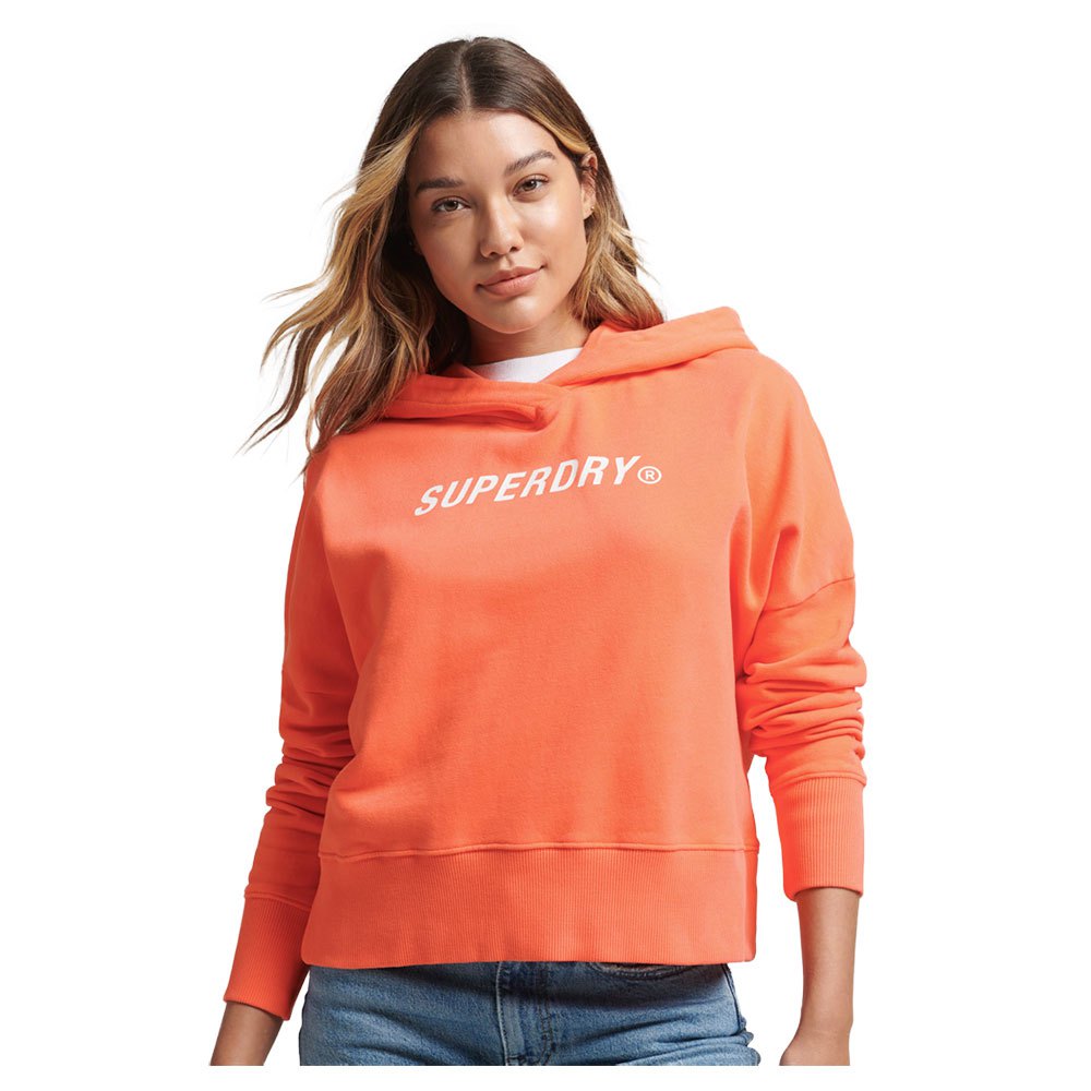 

Худи Superdry Code Core Sport Crop Box, оранжевый