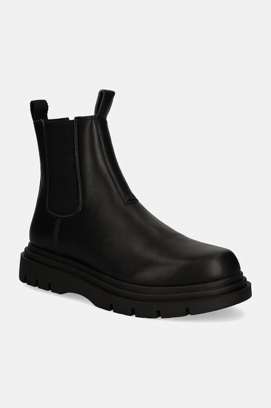 

Кожаные ботинки челси Armani Exchange, черный
