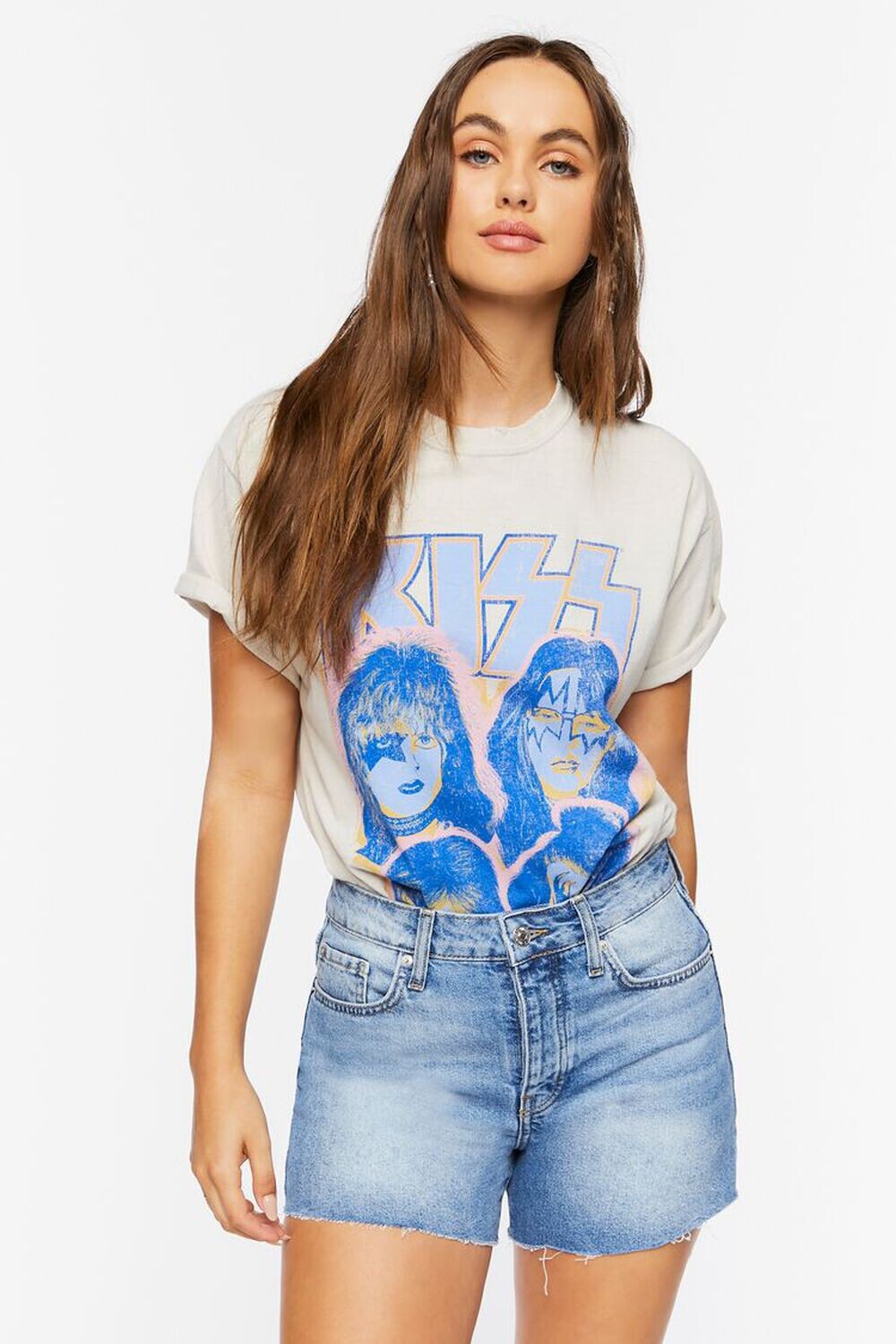 

Джинсовые шорты с высокой посадкой Forever 21, деним