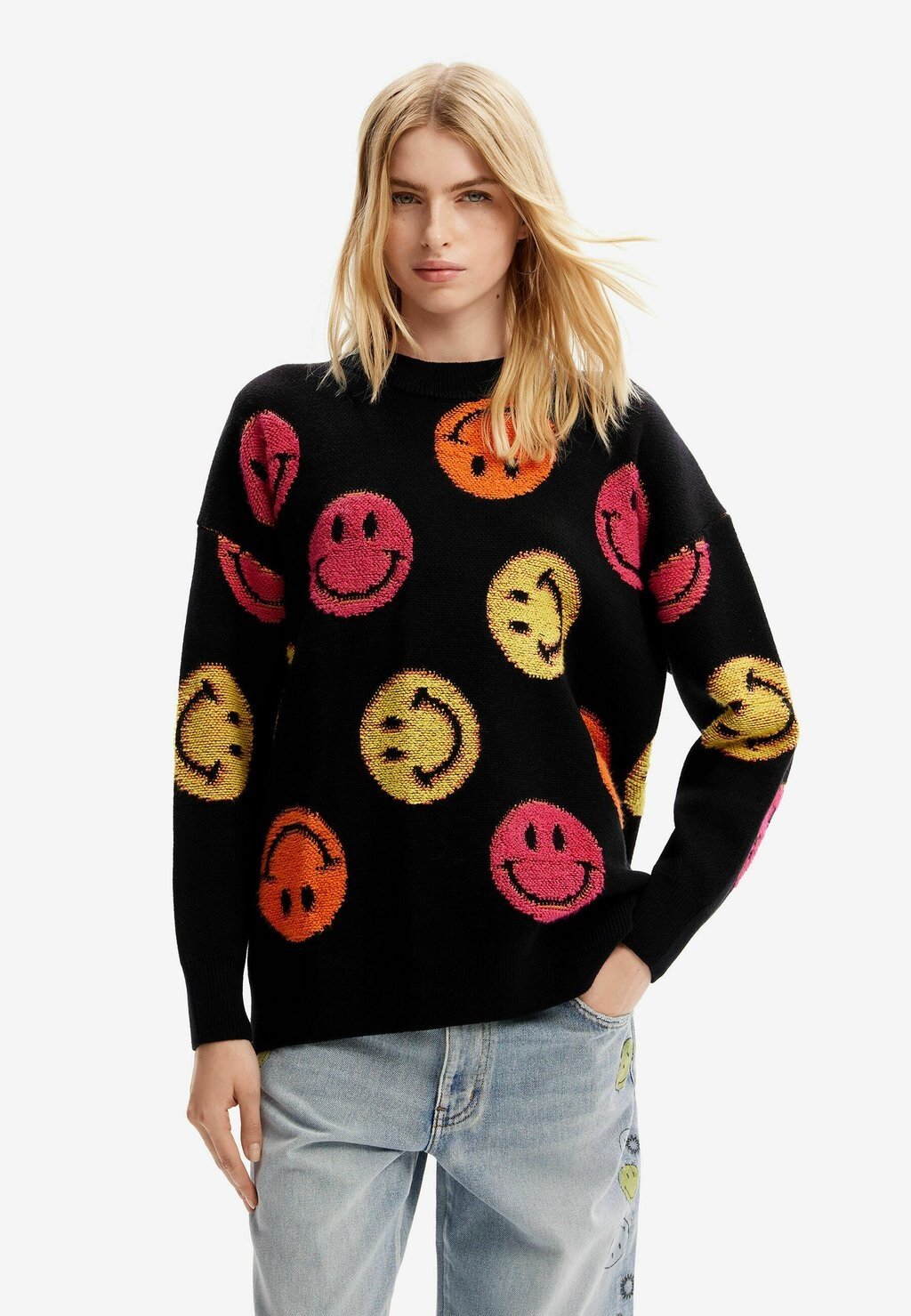 

Свитшот Desigual SMILEY, черный