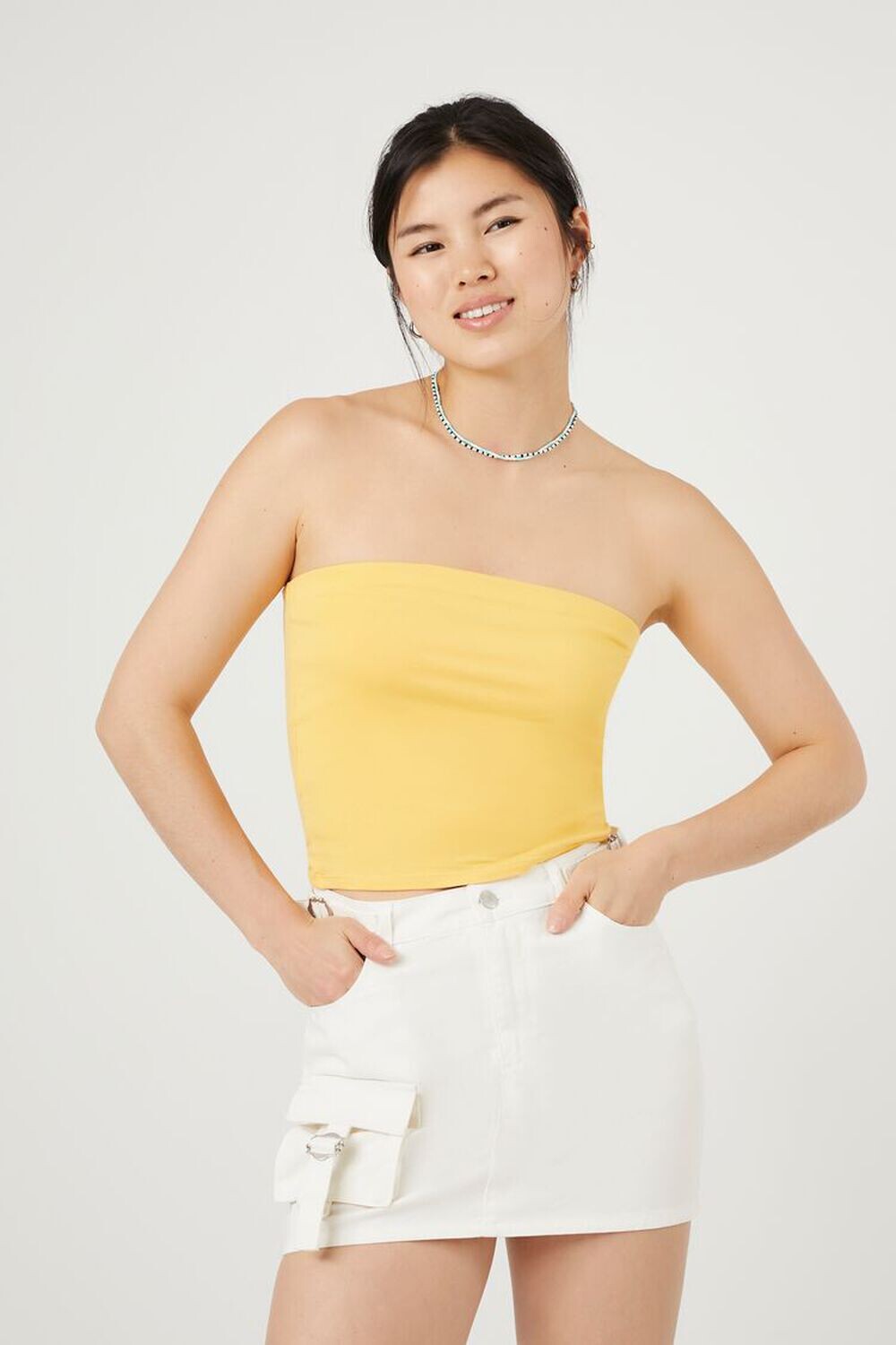 

Укороченный топ без рукавов из хлопковой смеси Forever 21