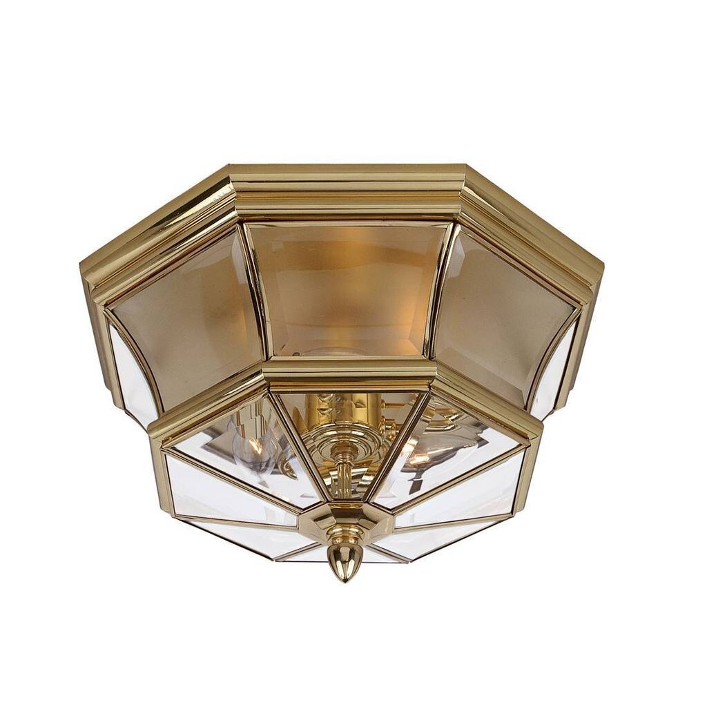 

Потолочный светильник Newbury, полированная латунь и стекло. Elstead Lighting