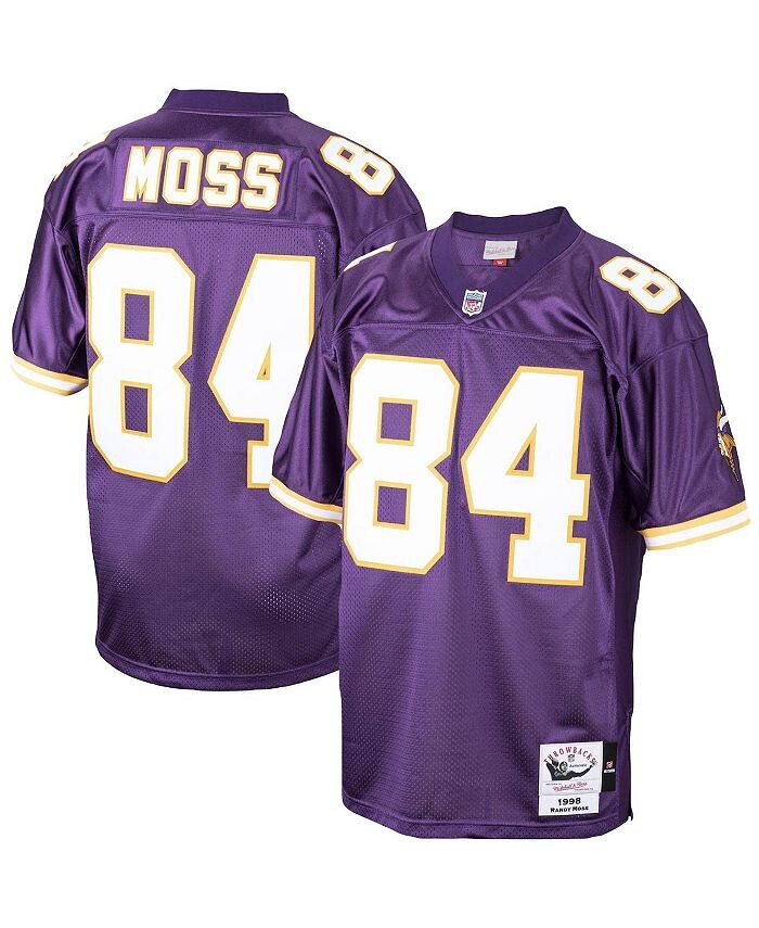 

Мужская футболка Randy Moss Purple Minnesota Vikings 1998 Authentic Throwback игрока пенсионера Mitchell & Ness, фиолетовый