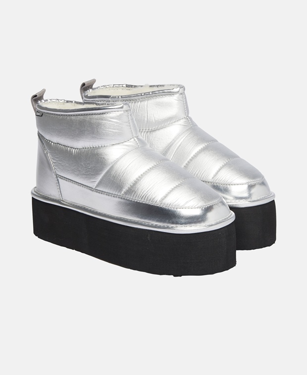 Ботинки на платформе , серебряный Bianco