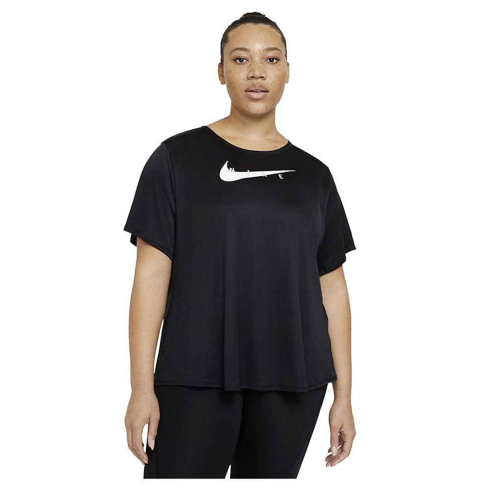Футболка Nike Swoosh Run, черный футболка nike w nk swoosh run ss top женщины dm7777 824 s
