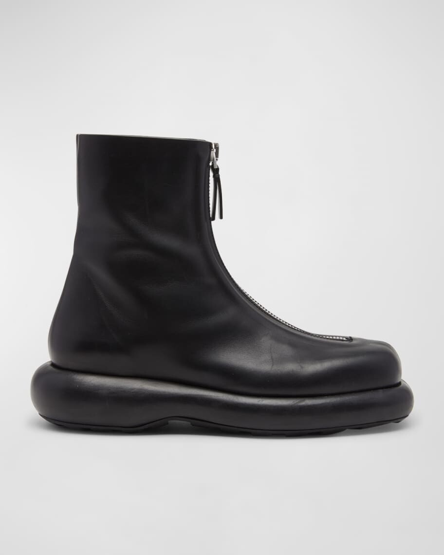 

Мотоботинки на молнии из телячьей кожи Jil Sander