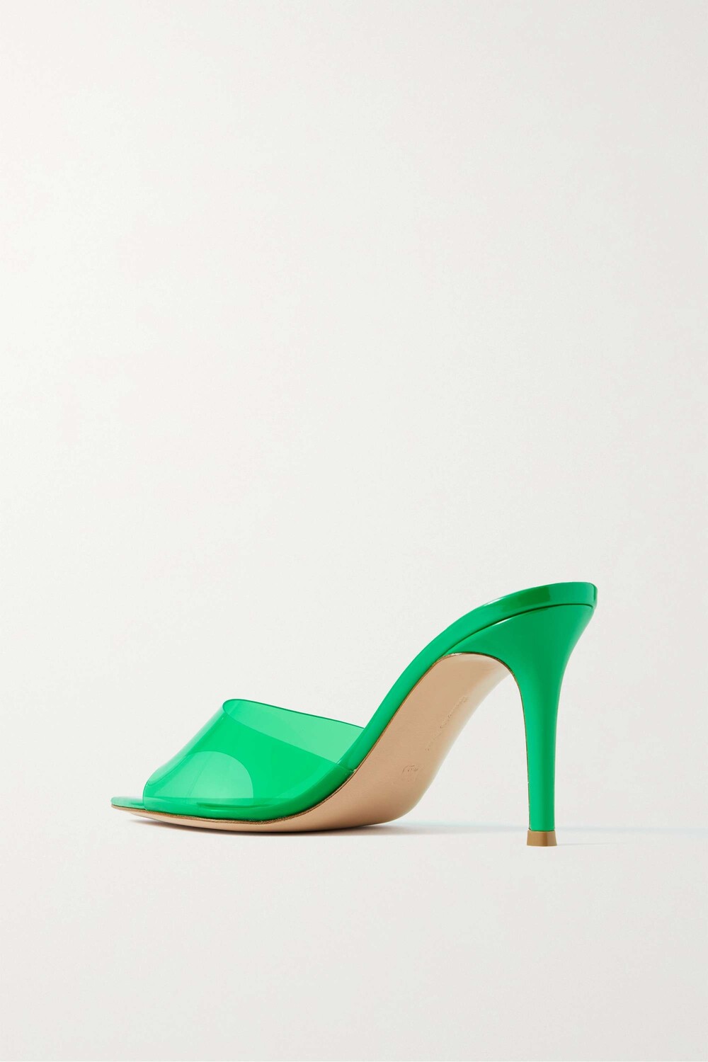 

GIANVITO ROSSI мюли Elle 85 из лакированной кожи и ПВХ, зеленый