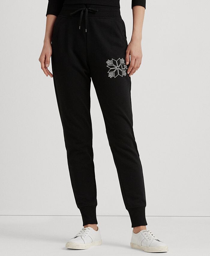 

Женские брюки-джоггеры из френч терри Lauren Ralph Lauren, черный