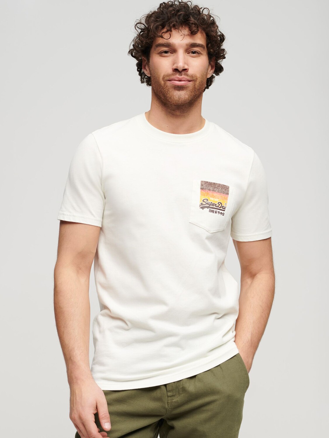 

Футболка Superdry Vintage Logo Cali, кремовый цвет, Бежевый