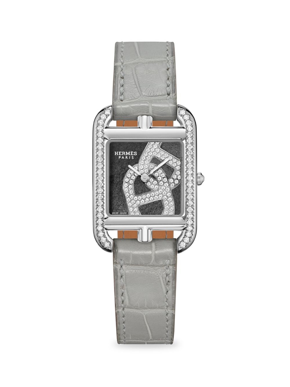 Гермес серый. Hermes Alligator so Black.