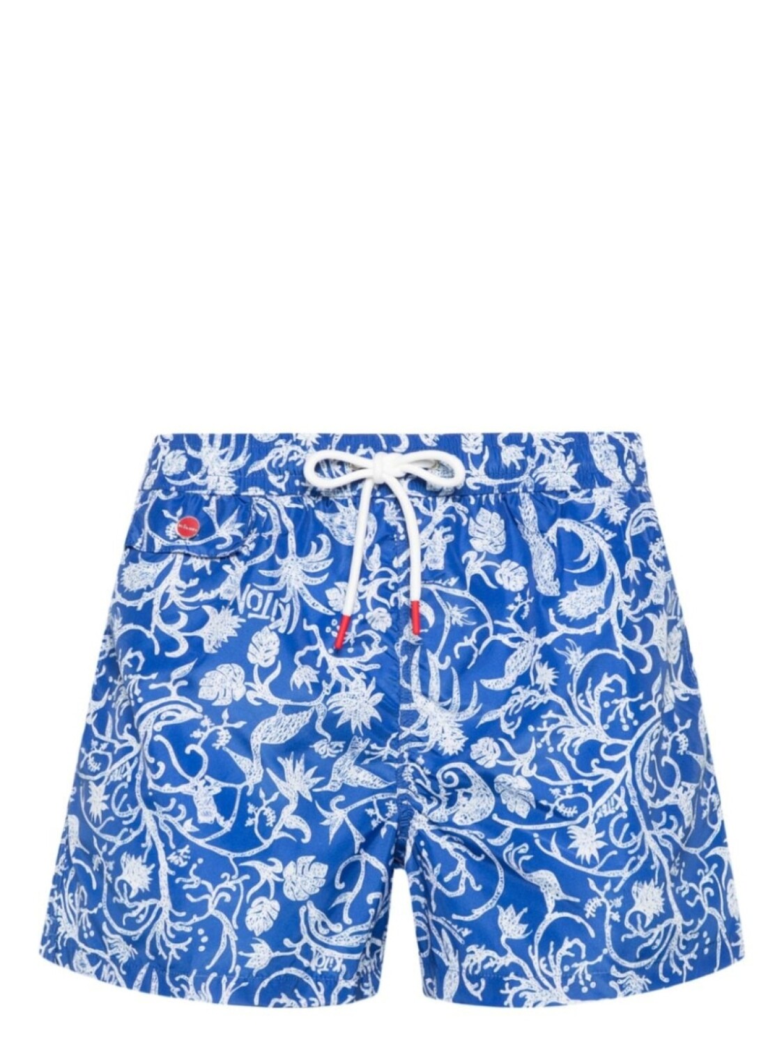 

Kiton плавки-шорты с графичным принтом, синий