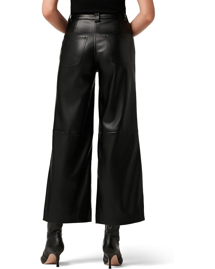 

Брюки Joe's Jeans The Mia Leather Crop Trousers, черный