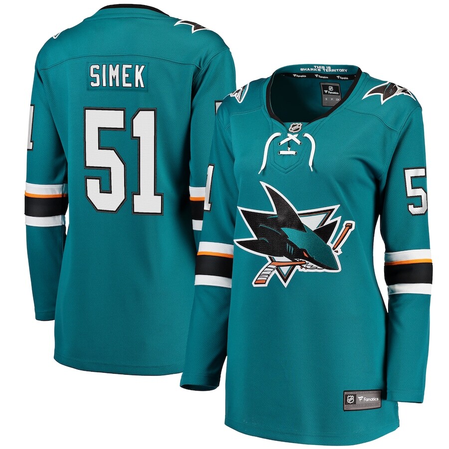 

Джерси Fanatics Branded San Jose Sharks, бирюзовый