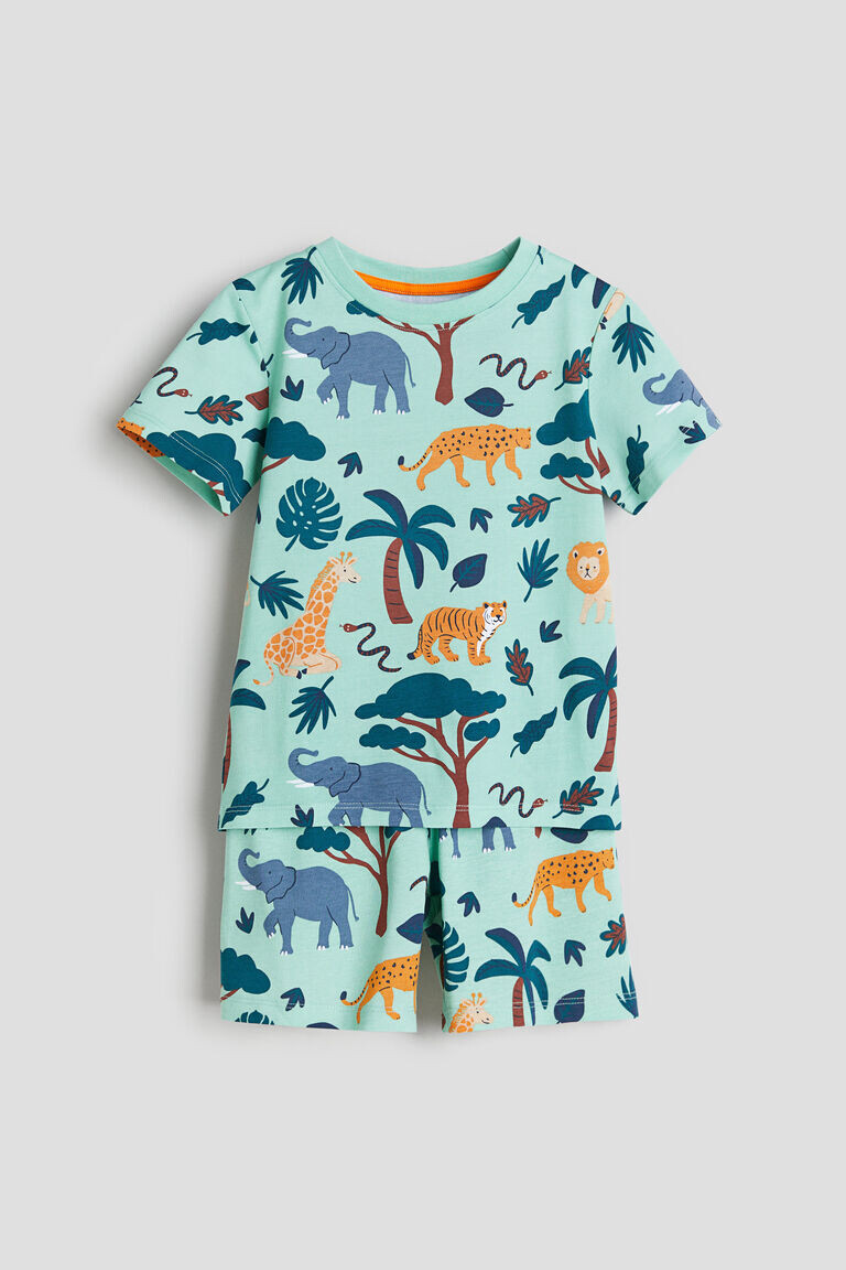 

Хлопковая пижама с принтом H&M, зеленый