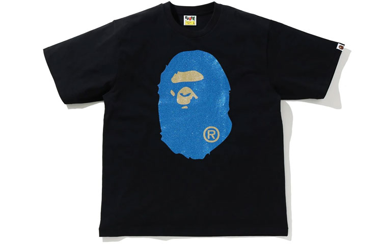 

Футболка Ape Head Series для мужчин A Bathing Ape, фиолетовый/черный