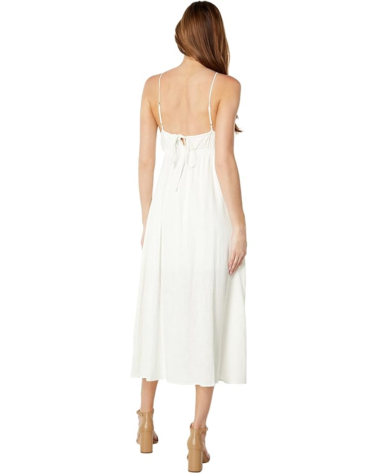 Платье BCBGMAXAZRIA Halter Midi Dress, белый платье bcbgmaxazria printed halter gown