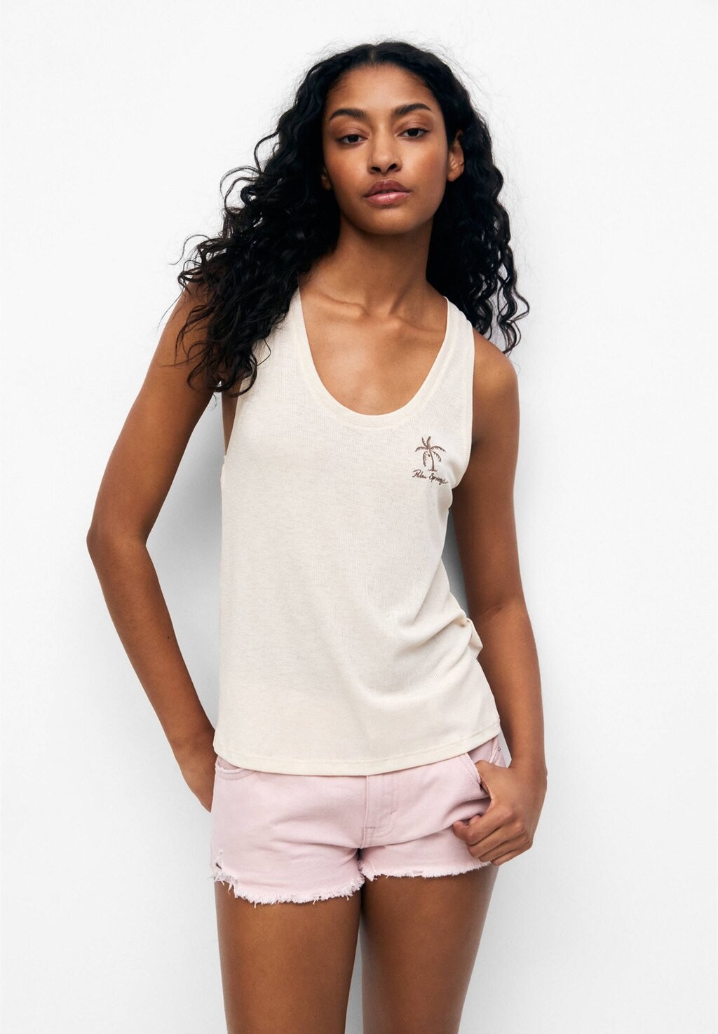 

Топ PULL&BEAR, бежевый