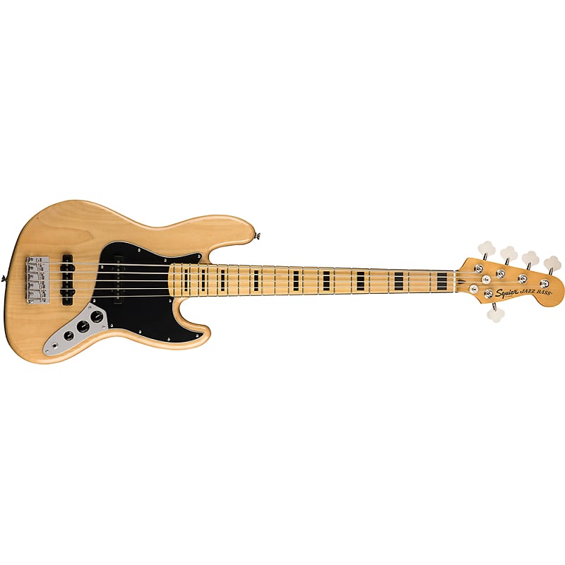 Басс гитара Squier by Fender Classic Vibe '70s Jazz Bass V, 5-String, Maple Board, Natural