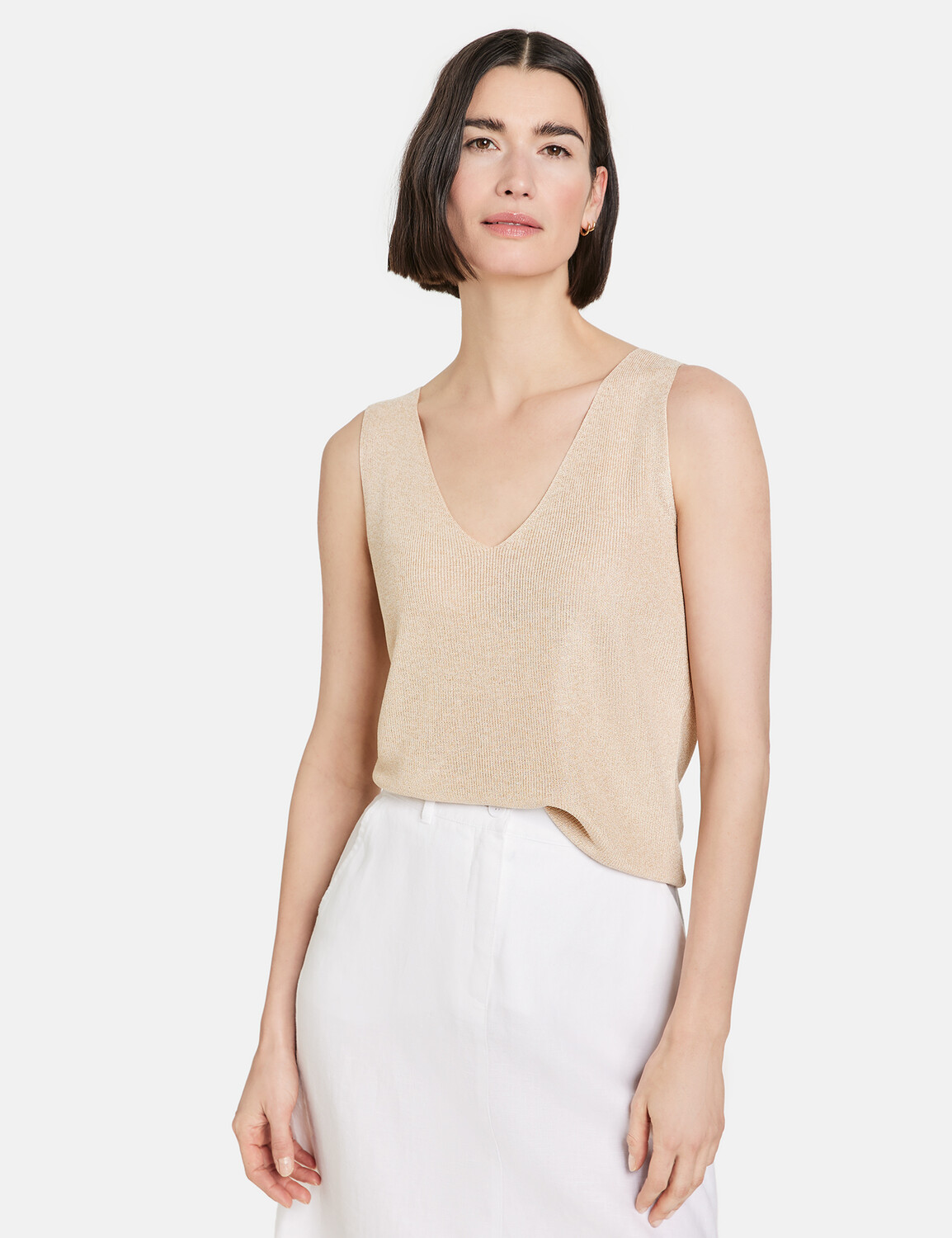 

Свитер Gerry Weber Strick, Shirt, Top, Body, цвет Ecru/Weiss Gemustert
