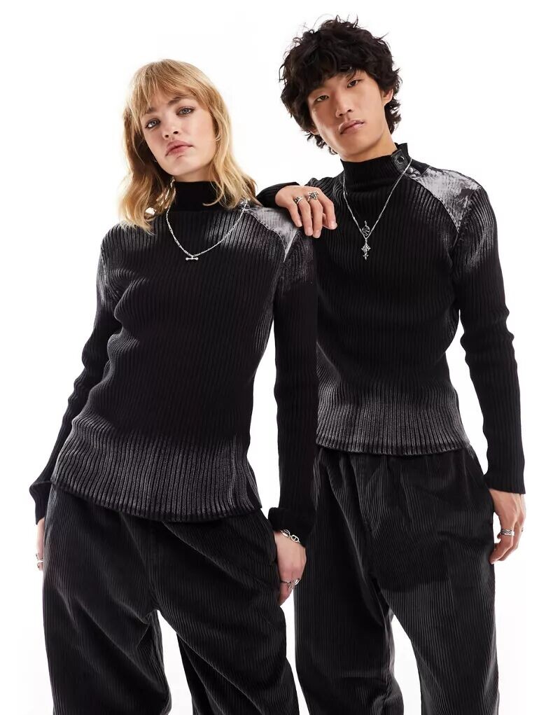 

Черный вязаный свитер унисекс Reclaimed Vintage