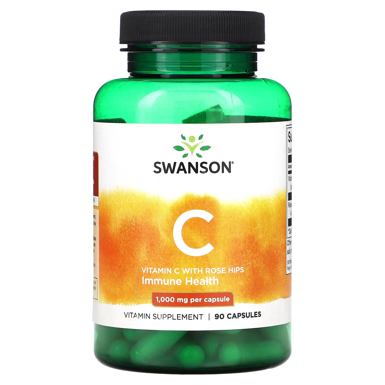 Витамин С Swanson с шиповником, 90 капсул