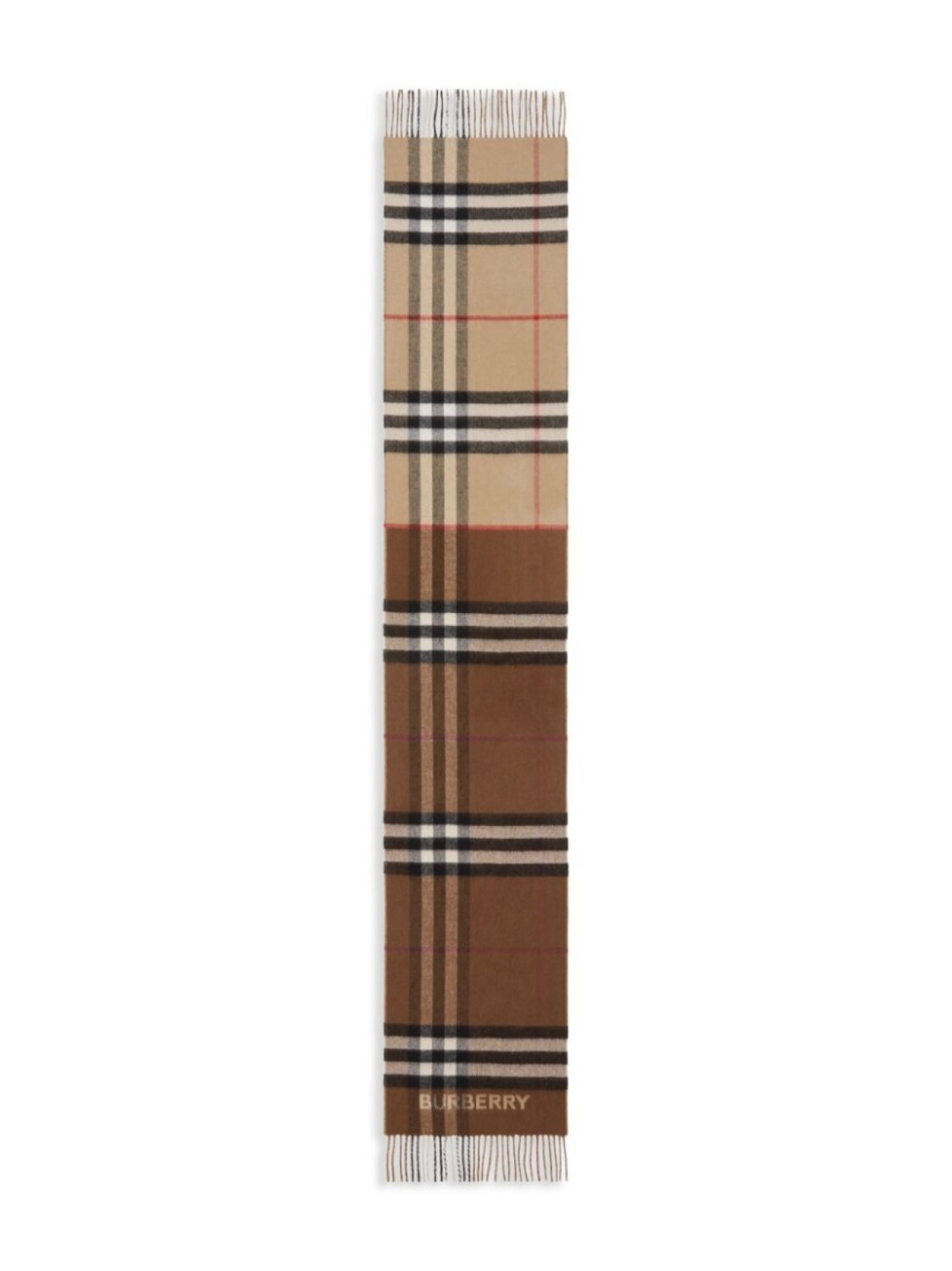

Кашемировый шарф в клетку Burberry, коричневый