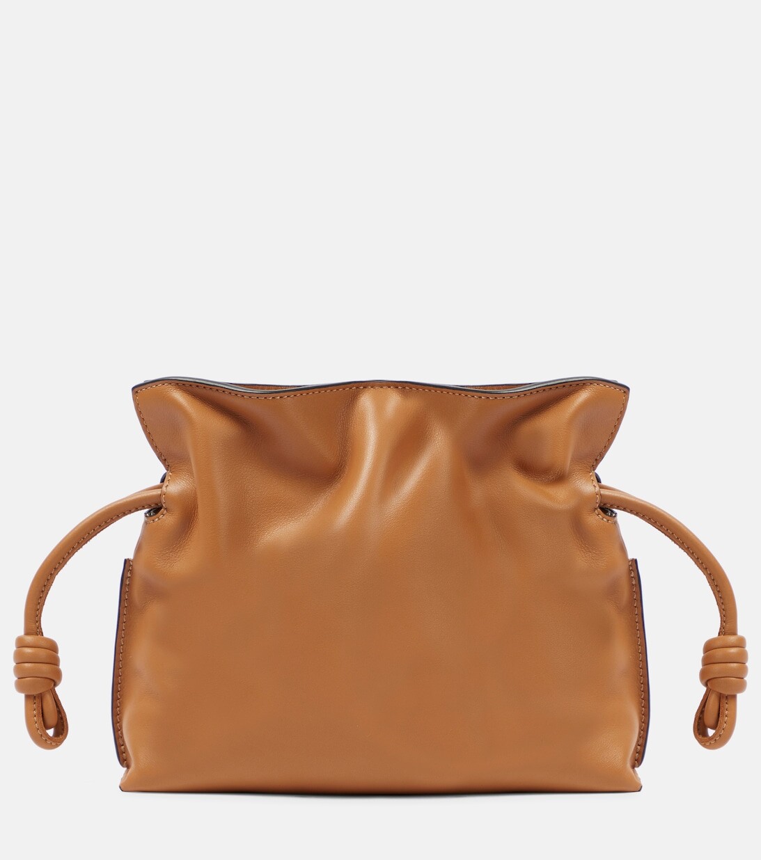

Кожаный клатч Flamenco Mini Loewe, коричневый