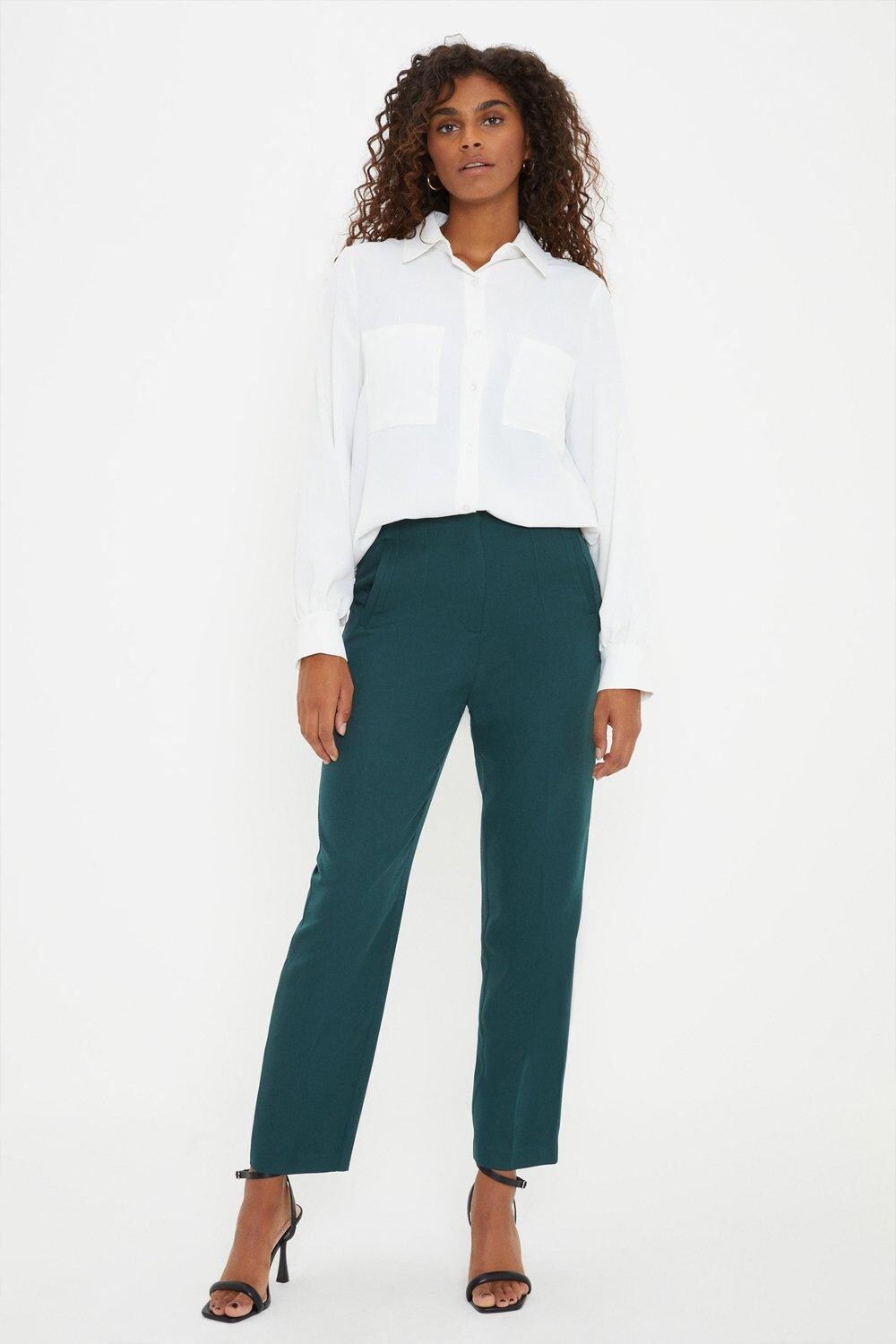 

Роскошные узкие брюки с высокой талией Dorothy Perkins, зеленый