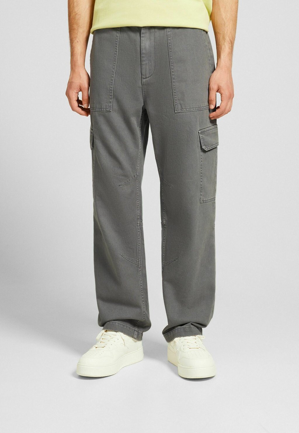 

Брюки CARGO STRAIGHT Bershka, цвет mottled dark grey