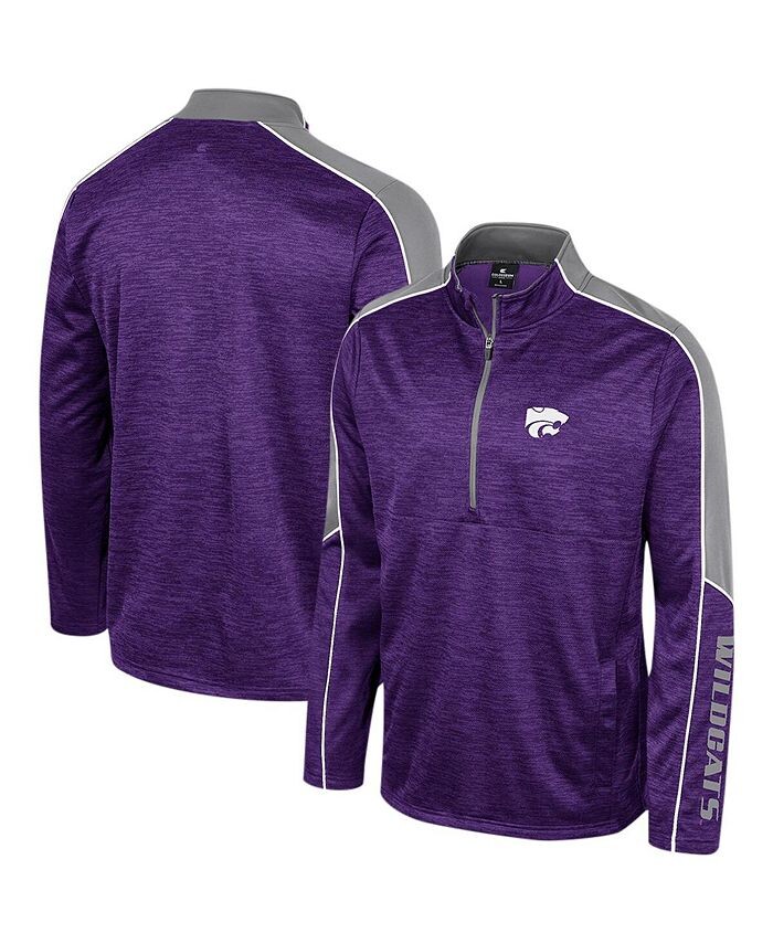 

Мужская фиолетовая куртка Kansas State Wildcats с молнией до половины длины Colosseum, фиолетовый