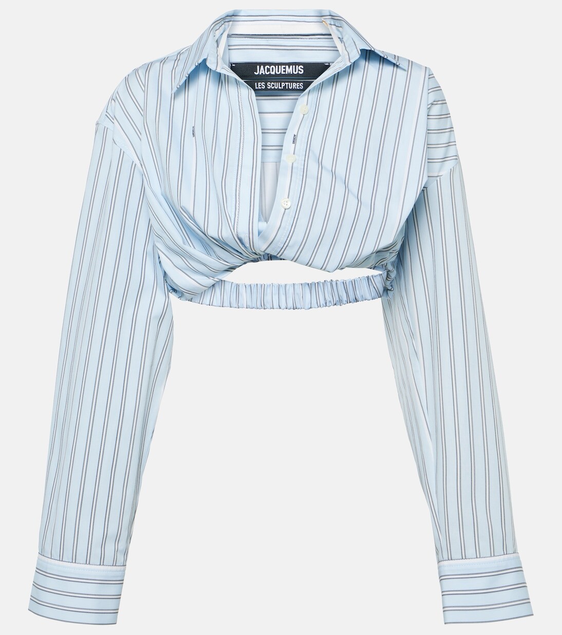 

Хлопковый топ в полоску la chemise bahia courte Jacquemus, синий