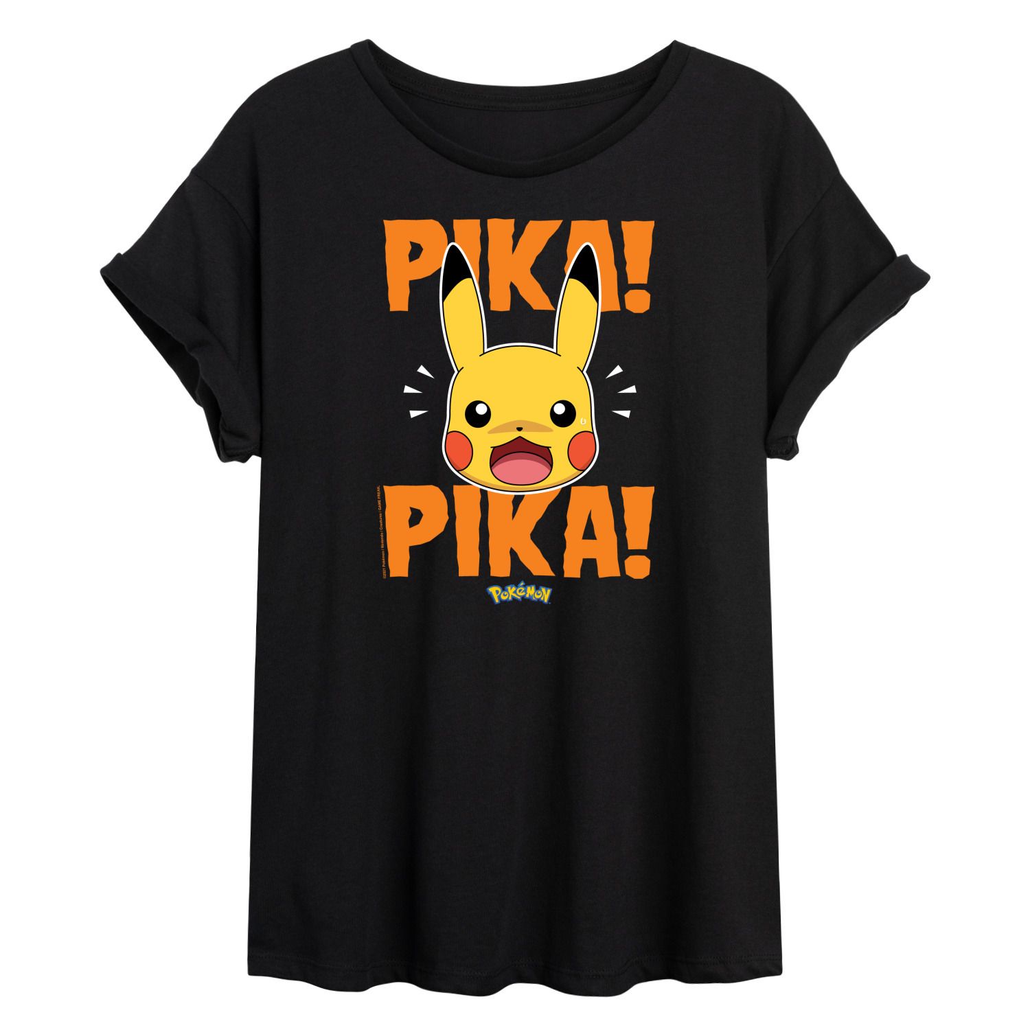 Большая футболка с рисунком Pokémon Pikachu Pika для юниоров Licensed Character