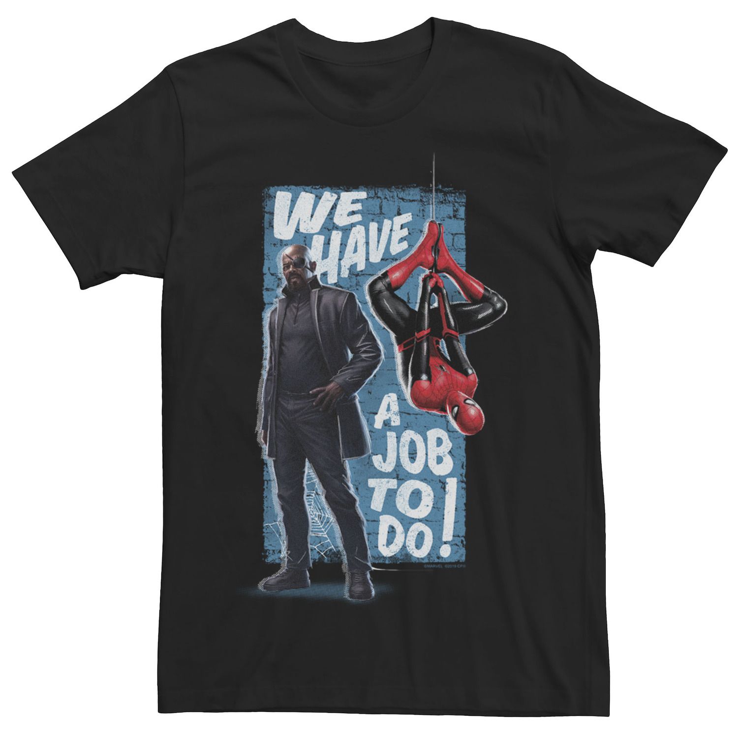 Мужская футболка с плакатом «Человек-паук вдали от дома» Marvel