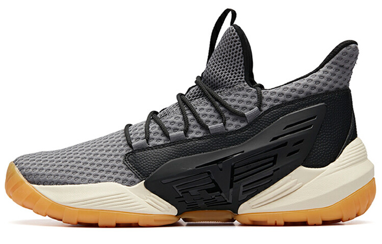 

ANTA Bastard Vintage Basketball Shoes Men Mid-top Dark Grey/black/light Beige