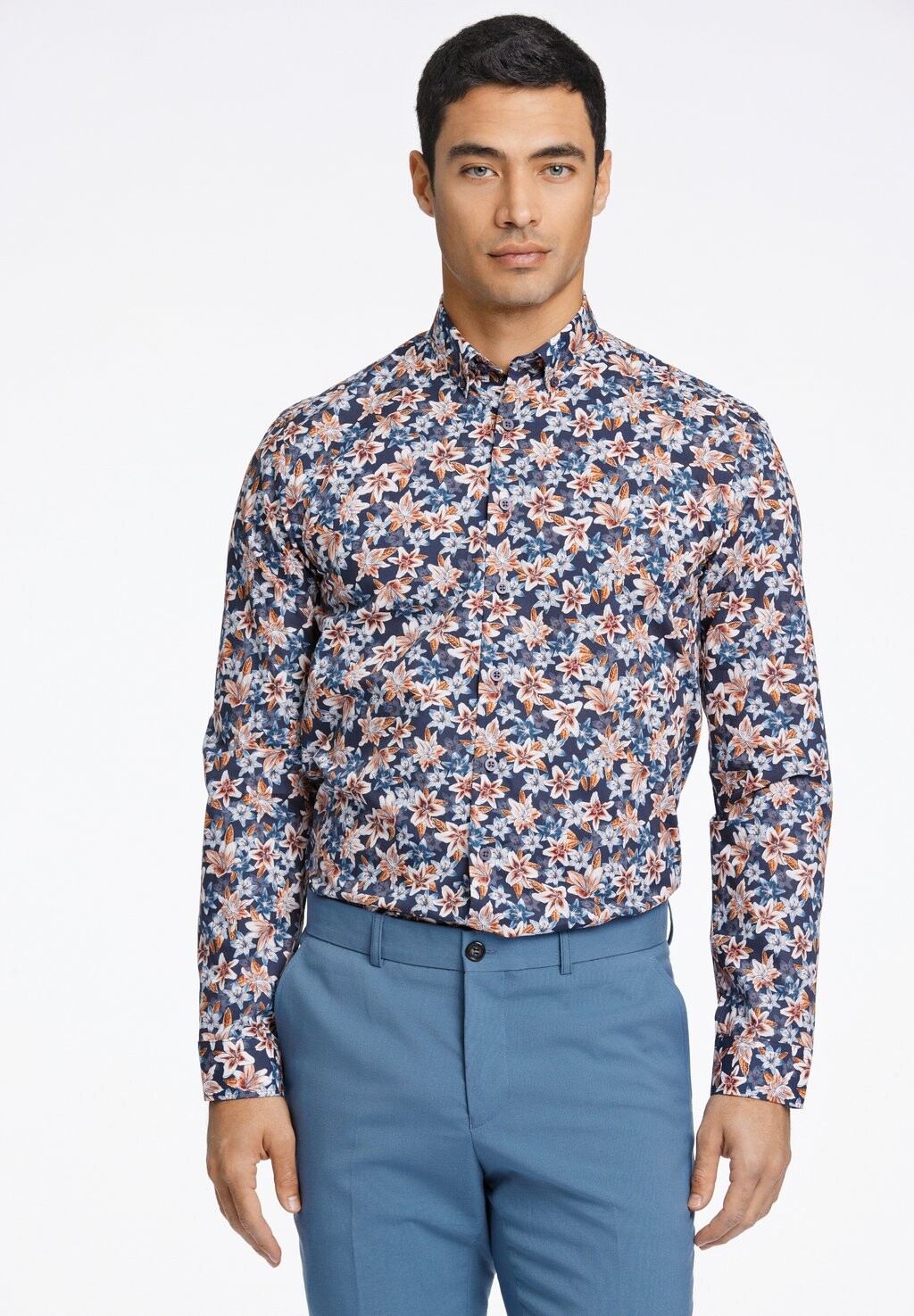 

Рубашка Aop Floral Shirt Lindbergh, цвет navy