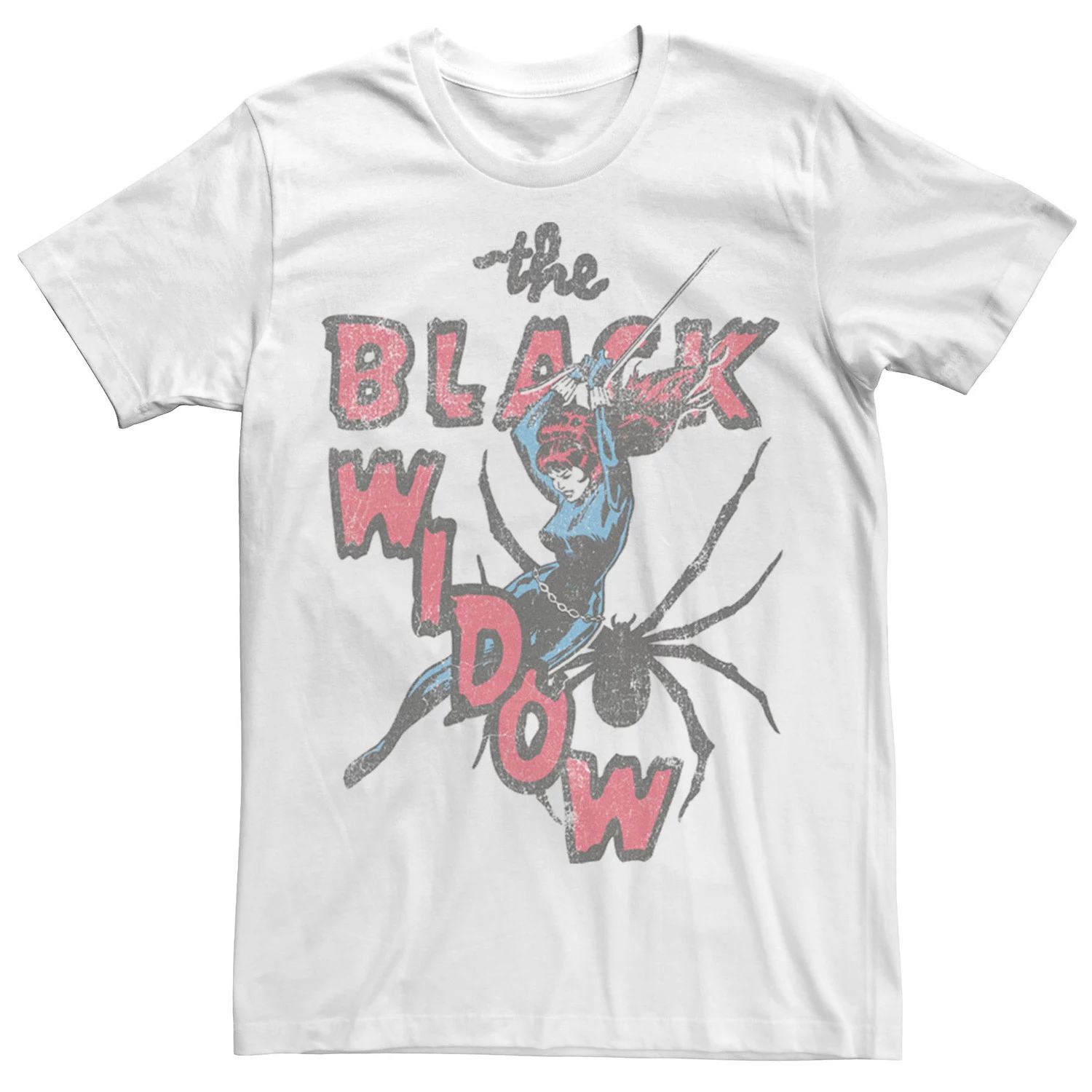 Мужская футболка Marvel Thrifted Black Widow Licensed Character